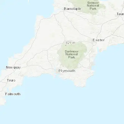 Map showing location of Yelverton (50.492900, -4.083820)