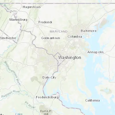 Map showing location of Adams Morgan (38.921500, -77.042200)