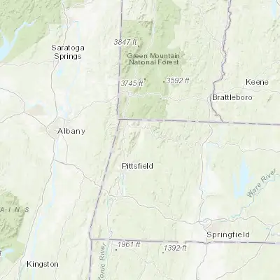 Map showing location of Adams (42.624250, -73.117600)