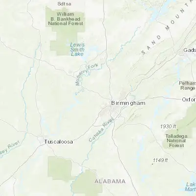 Map showing location of Adamsville (33.600940, -86.956110)