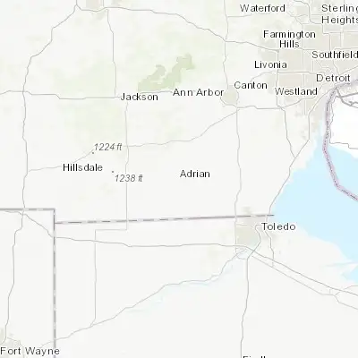 Map showing location of Adrian (41.897550, -84.037170)