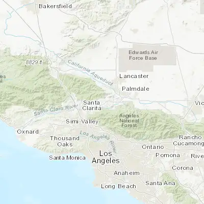 Map showing location of Agua Dulce (34.496380, -118.325630)
