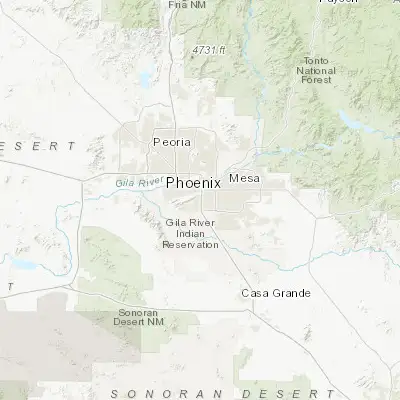 Map showing location of Ahwatukee Foothills (33.341710, -111.984030)
