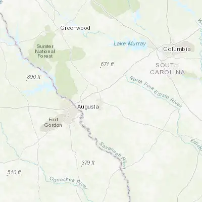 Map showing location of Aiken (33.560420, -81.719550)