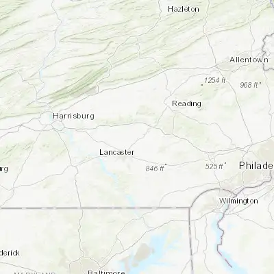 Map showing location of Akron (40.156760, -76.202170)