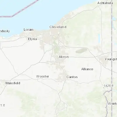 Map showing location of Akron (41.081440, -81.519010)