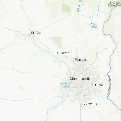 Map showing location of Albertville (45.237740, -93.654410)