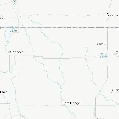 Map showing location of Algona (43.069970, -94.233020)
