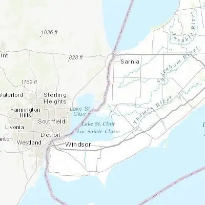 Map showing location of Algonac (42.618580, -82.532300)