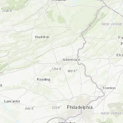 Map showing location of Allentown (40.608430, -75.490180)
