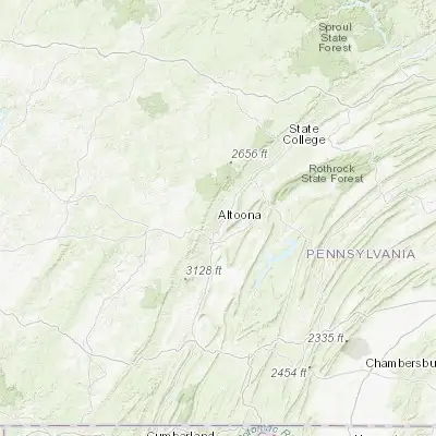 Map showing location of Altoona (40.518680, -78.394740)