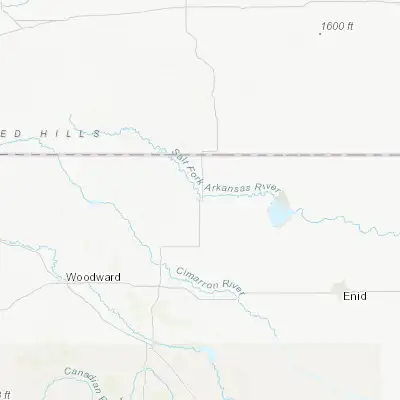 Map showing location of Alva (36.804990, -98.667180)