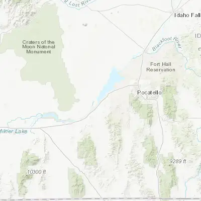Map showing location of American Falls (42.786020, -112.854440)