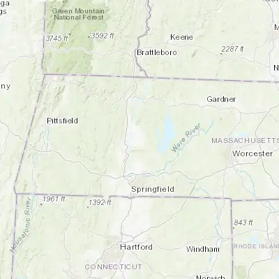 Map showing location of Amherst (42.367230, -72.518520)