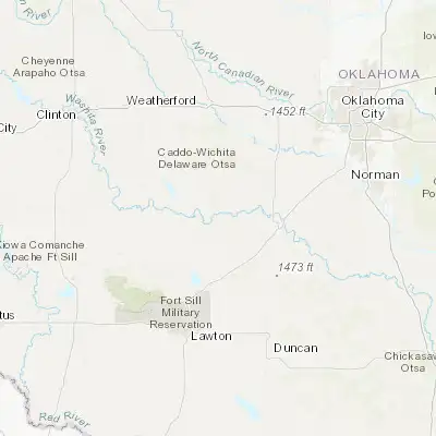 Map showing location of Anadarko (35.072560, -98.243660)
