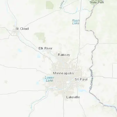 Map showing location of Anoka (45.197740, -93.387180)