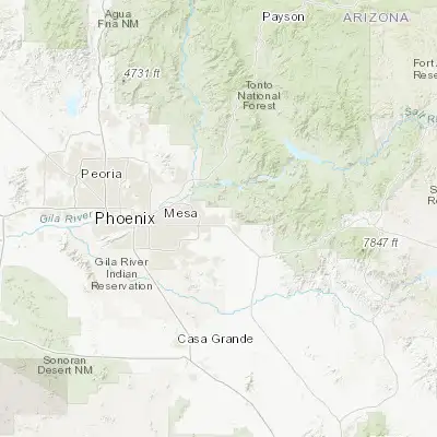 Map showing location of Apache Junction (33.415050, -111.549580)