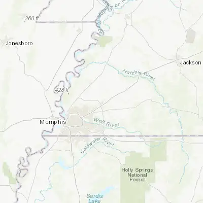 Map showing location of Arlington (35.296200, -89.661470)