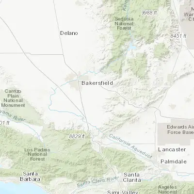 Map showing location of Arvin (35.209130, -118.828430)