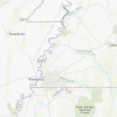 Map showing location of Atoka (35.441190, -89.778140)