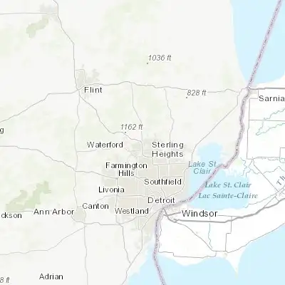 Map showing location of Auburn Hills (42.687530, -83.234100)
