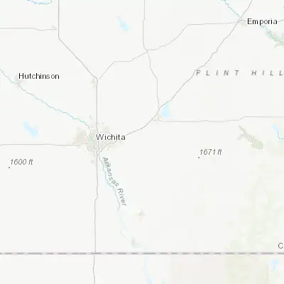Map showing location of Augusta (37.686680, -96.976700)