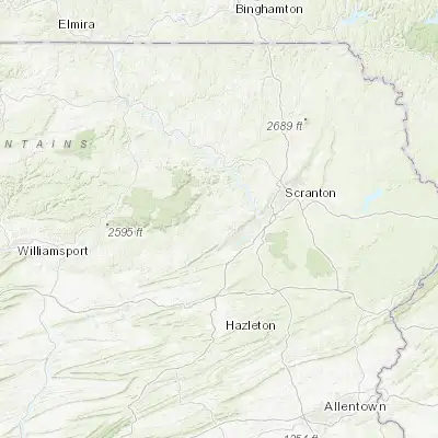 Map showing location of Back Mountain (41.335910, -75.996310)