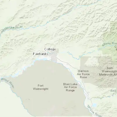 Map showing location of Badger (64.800000, -147.533330)