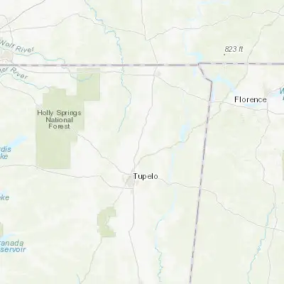 Map showing location of Baldwyn (34.509540, -88.635330)