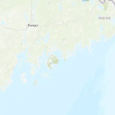 Map showing location of Bar Harbor (44.387580, -68.203900)
