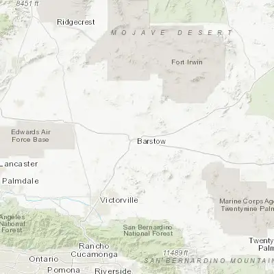 Map showing location of Barstow (34.898590, -117.022820)