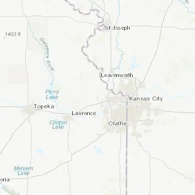 Map showing location of Basehor (39.141670, -94.938580)