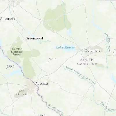 Map showing location of Batesburg (33.907920, -81.547330)
