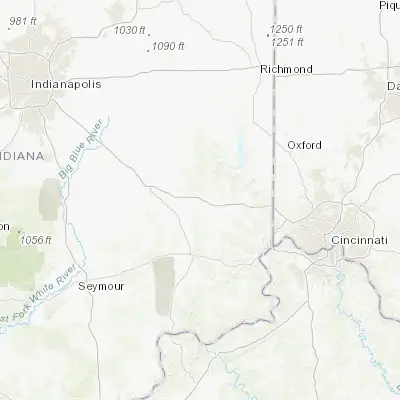Map showing location of Batesville (39.300050, -85.222180)