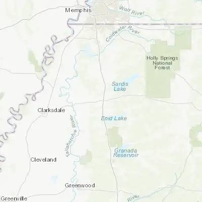 Map showing location of Batesville (34.311500, -89.944260)