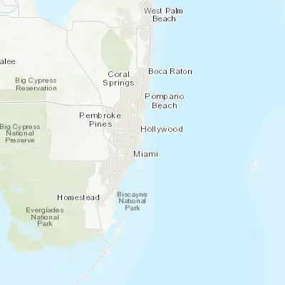 Map showing location of Bay Harbor Islands (25.887590, -80.131160)