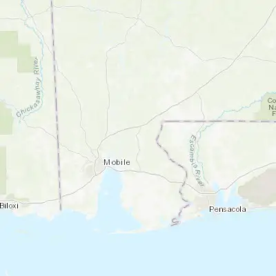 Map showing location of Bay Minette (30.882960, -87.773050)