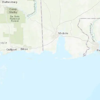 Map showing location of Bayou La Batre (30.403520, -88.248520)