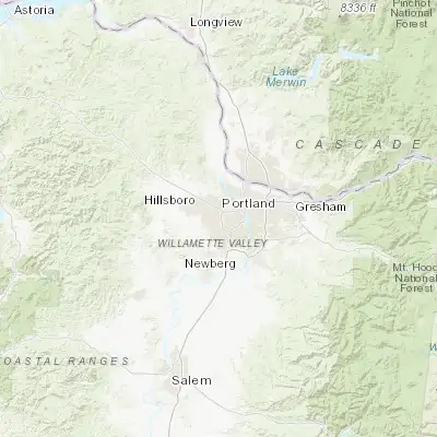 Map showing location of Beaverton (45.487060, -122.803710)