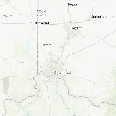 Map showing location of Beckett Ridge (39.347000, -84.435220)