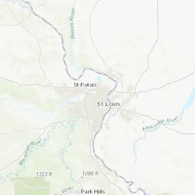 Map showing location of Bel-Ridge (38.709500, -90.325390)
