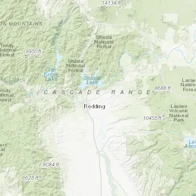 Map showing location of Bella Vista (40.640710, -122.232500)