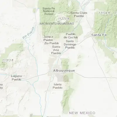 Map showing location of Bernalillo (35.300040, -106.551140)