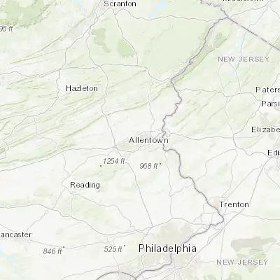 Map showing location of Bethlehem (40.625930, -75.370460)
