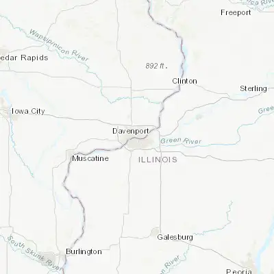 Map showing location of Bettendorf (41.524480, -90.515690)
