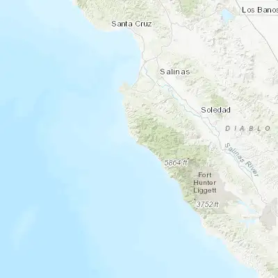 Map showing location of Big Sur (36.270240, -121.807450)