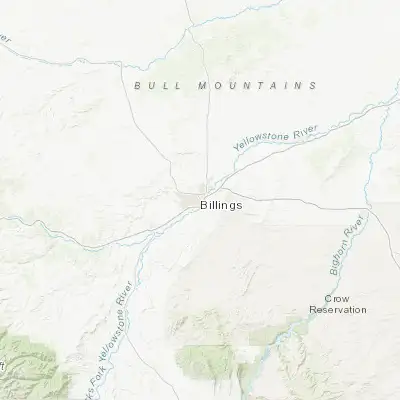 Map showing location of Billings (45.783290, -108.500690)