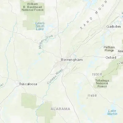Map showing location of Birmingham (33.520660, -86.802490)