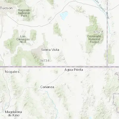 Map showing location of Bisbee (31.448150, -109.928410)