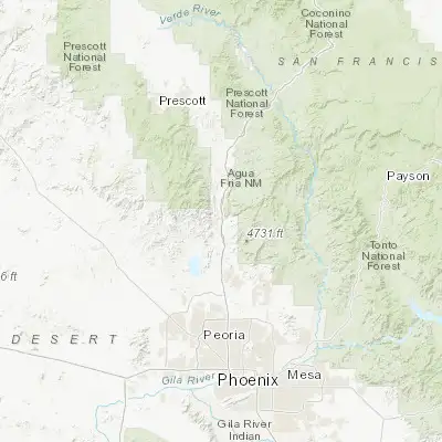 Map showing location of Black Canyon City (34.070870, -112.150710)